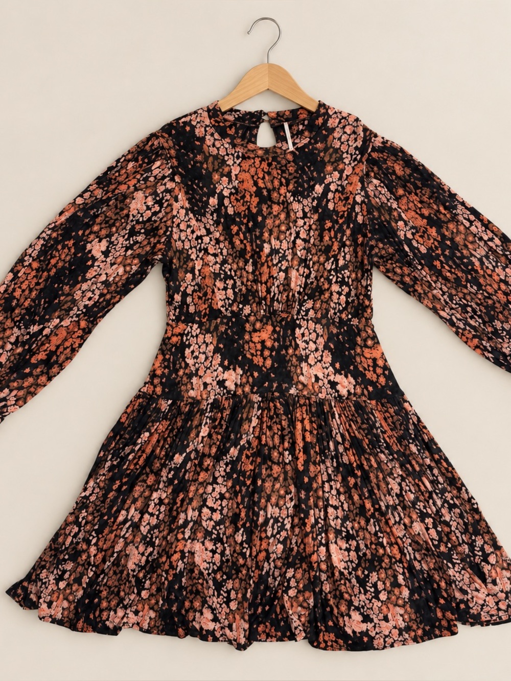 Free People Floral Long Sleeve Dress Size L
